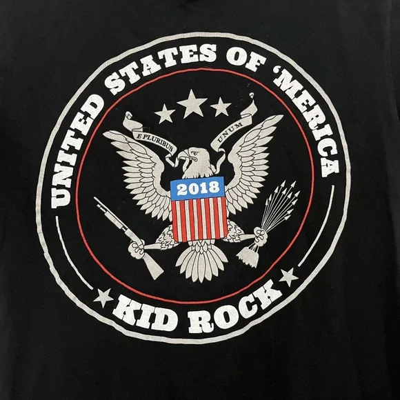 2018 NWOT Kid Rock United States Of America Eagle Rock Short Sleeve Tee - Picture 2 of 4